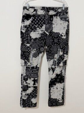 Rebel Vengeance Tapestry Cargo Pants Paisley Bandanna Men’s 30 Streetwear NWT